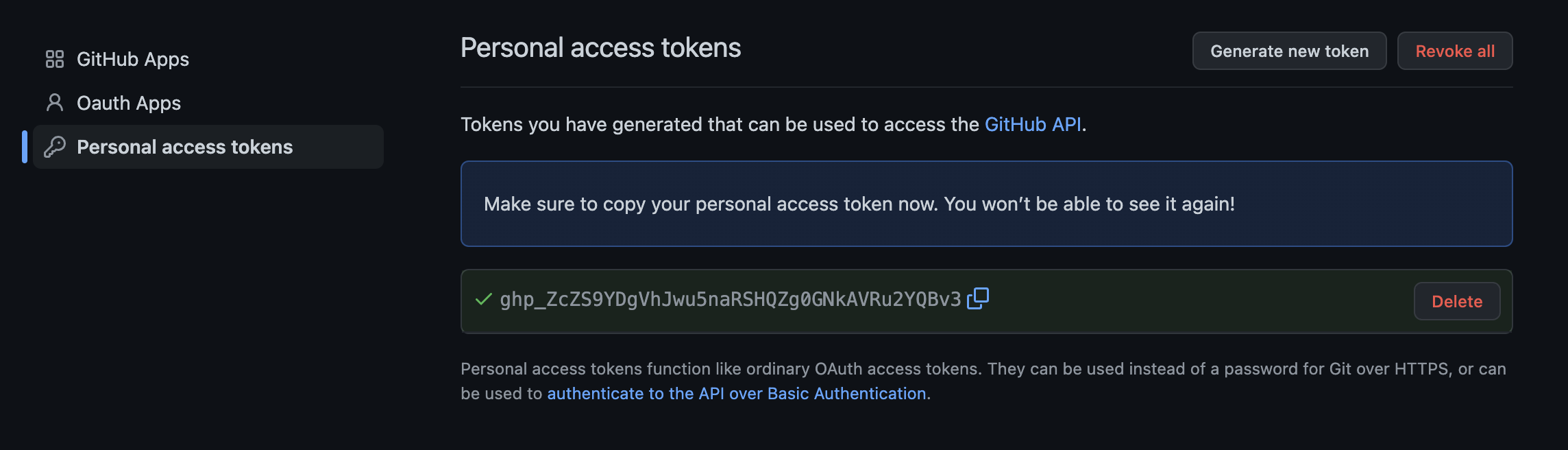 smartgit github personal access token