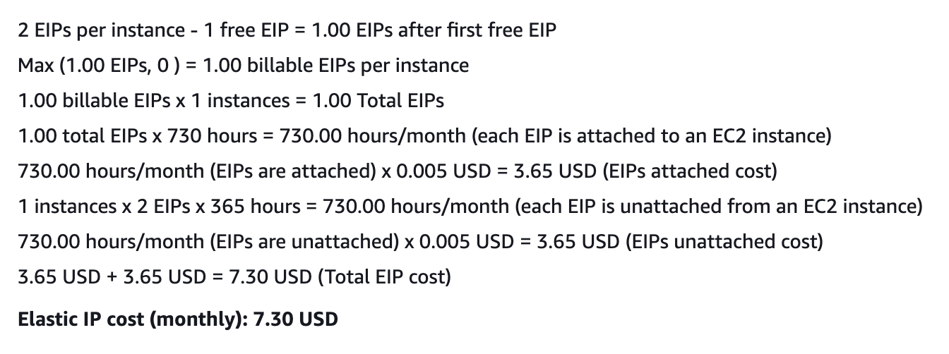 Elastic ip full price